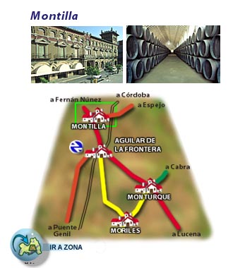 Lageplan Montilla Wein