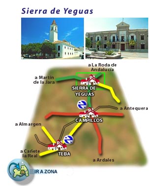 Lageplan von Sierra de Yeguas