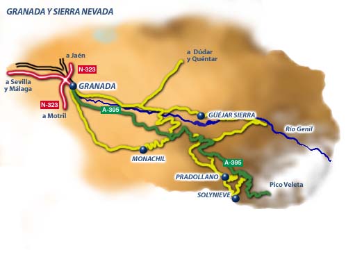 Plan von Pradollano Sierra Nevada