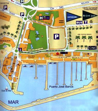 Plan von Puerto Banus Marbella